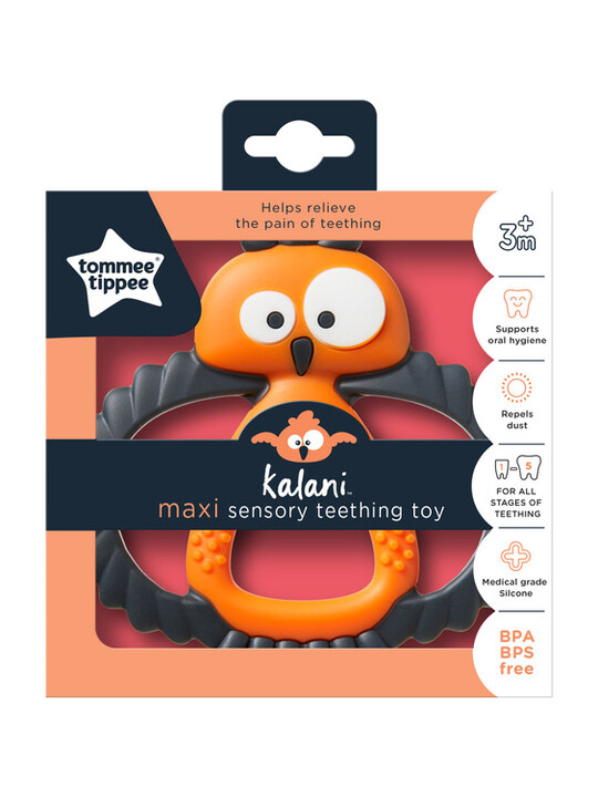 Tommee Tippee Kalani Maxi Teether, Sensory Teething Toy Orange (3 months+) image number 2